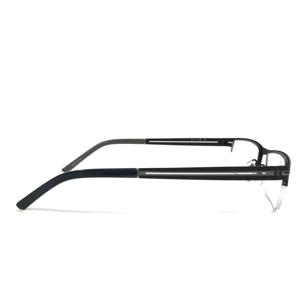 Helium Eyeglasses Frames 4289 MBK Matte Black Rectangle Half Rim 52-17-145